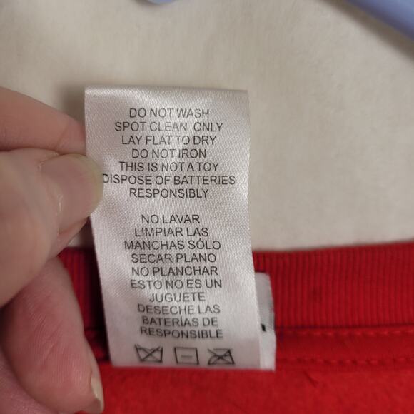 Disney Mickey Mouse red light up Santa sweatshirt Size 3XL Holiday Party Fangear - Picture 7 of 7